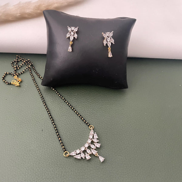 Cubic Zirconia dual toned 18” mangalsutra set