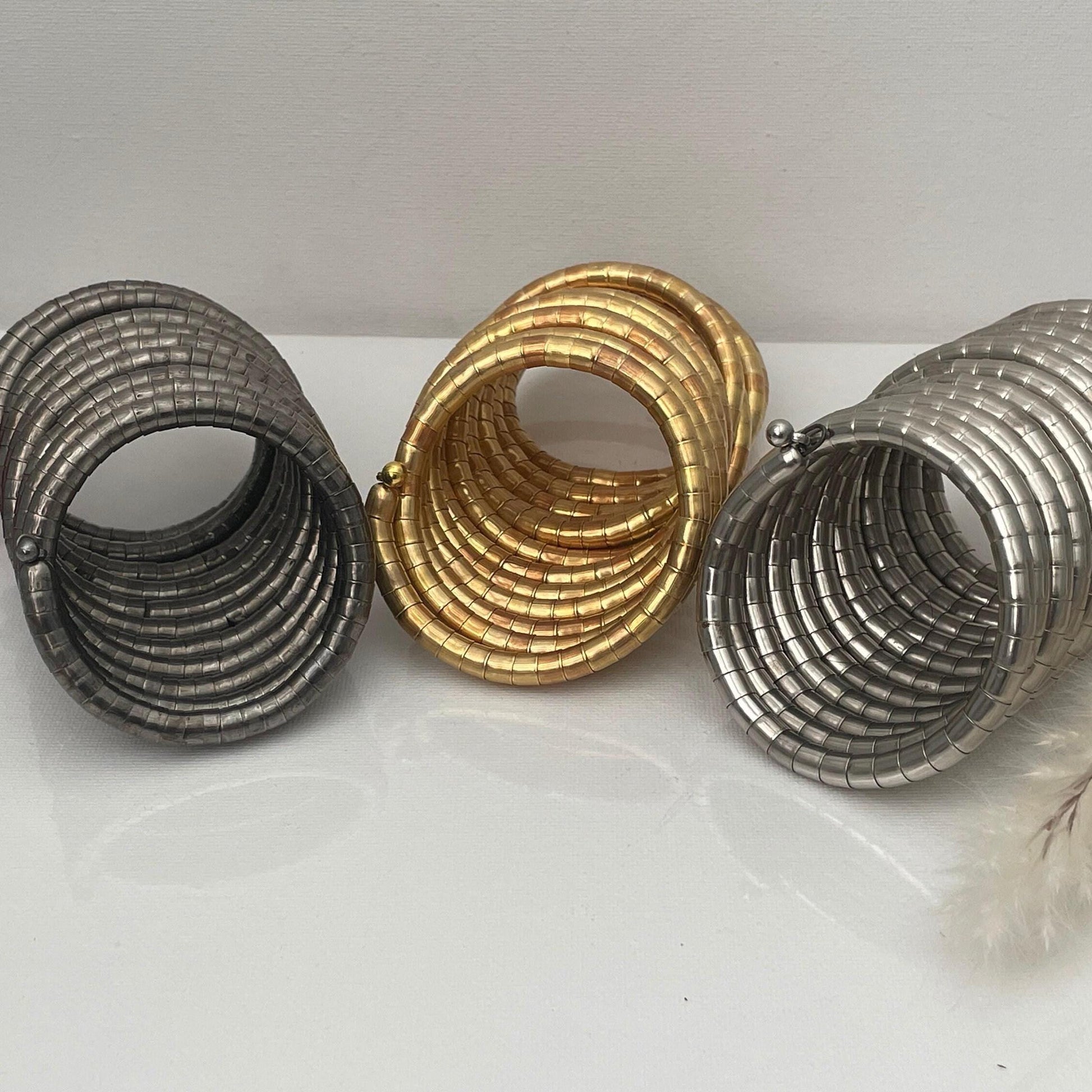Oxidized Spiral Bangle: One Size Fits All