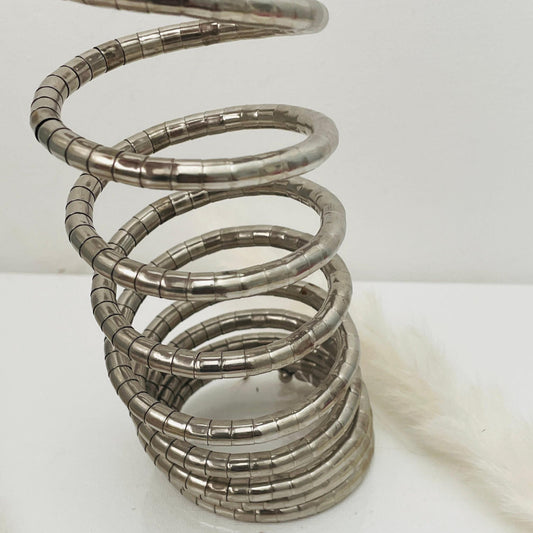 Oxidized Spiral Bangle: One Size Fits All