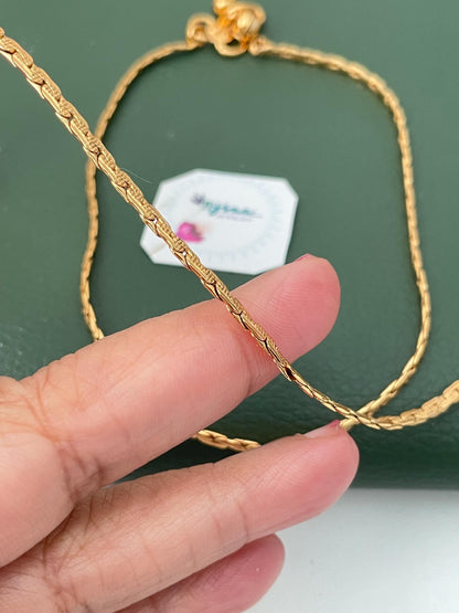 Gold Plated Anklets: Delicate Design Payal