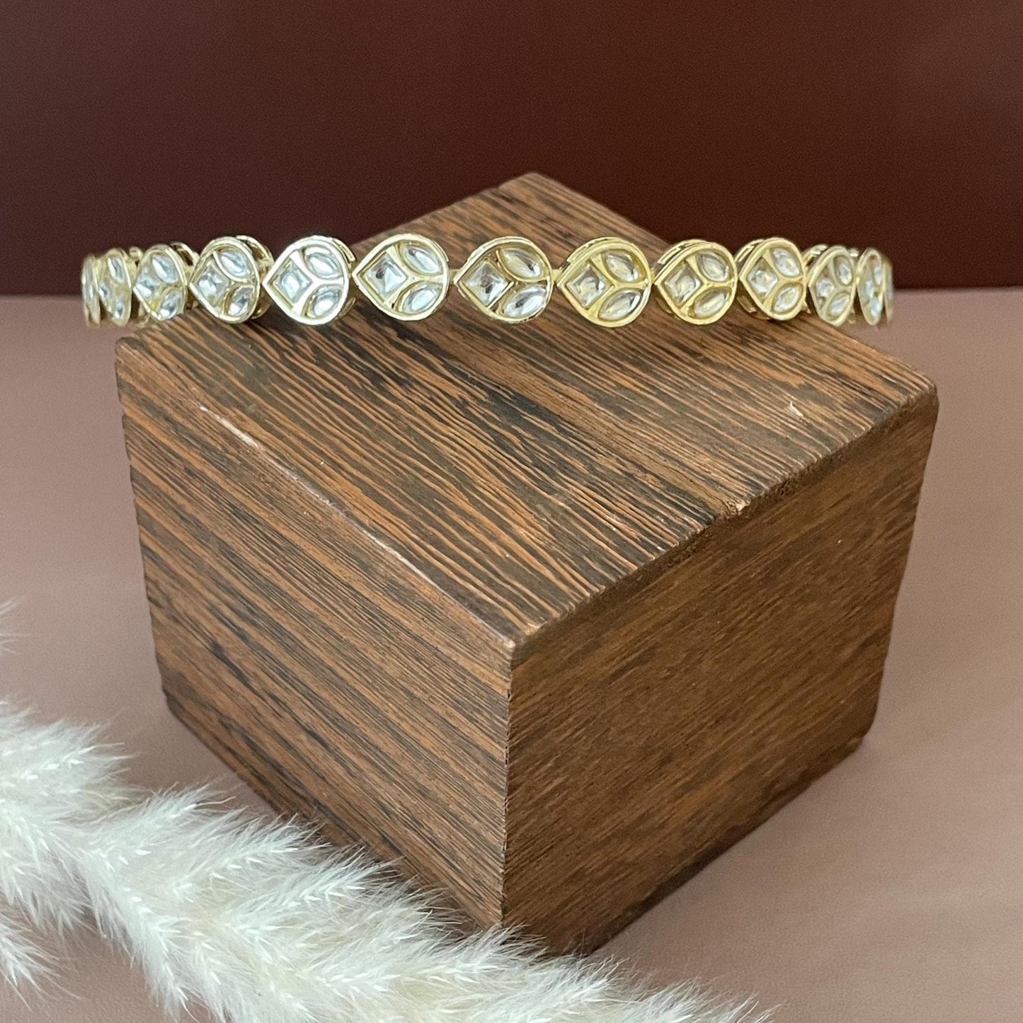 Kundan Bridal Hairband: Gold Plated Indian Jewelry