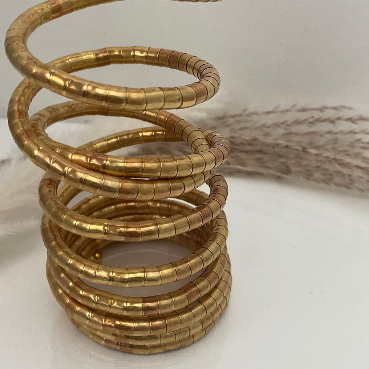 Oxidized Spiral Bangle: One Size Fits All