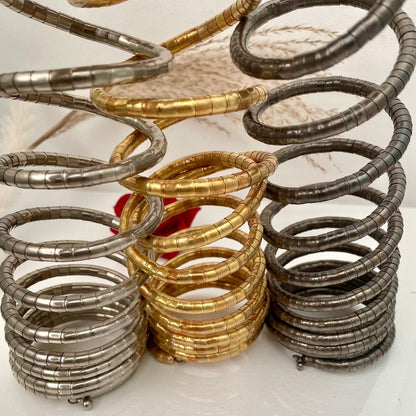 Oxidized Spiral Bangle: One Size Fits All