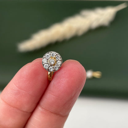 Gold Plated CZ Clip On Nose Ring: Indian Nath, No Piercing