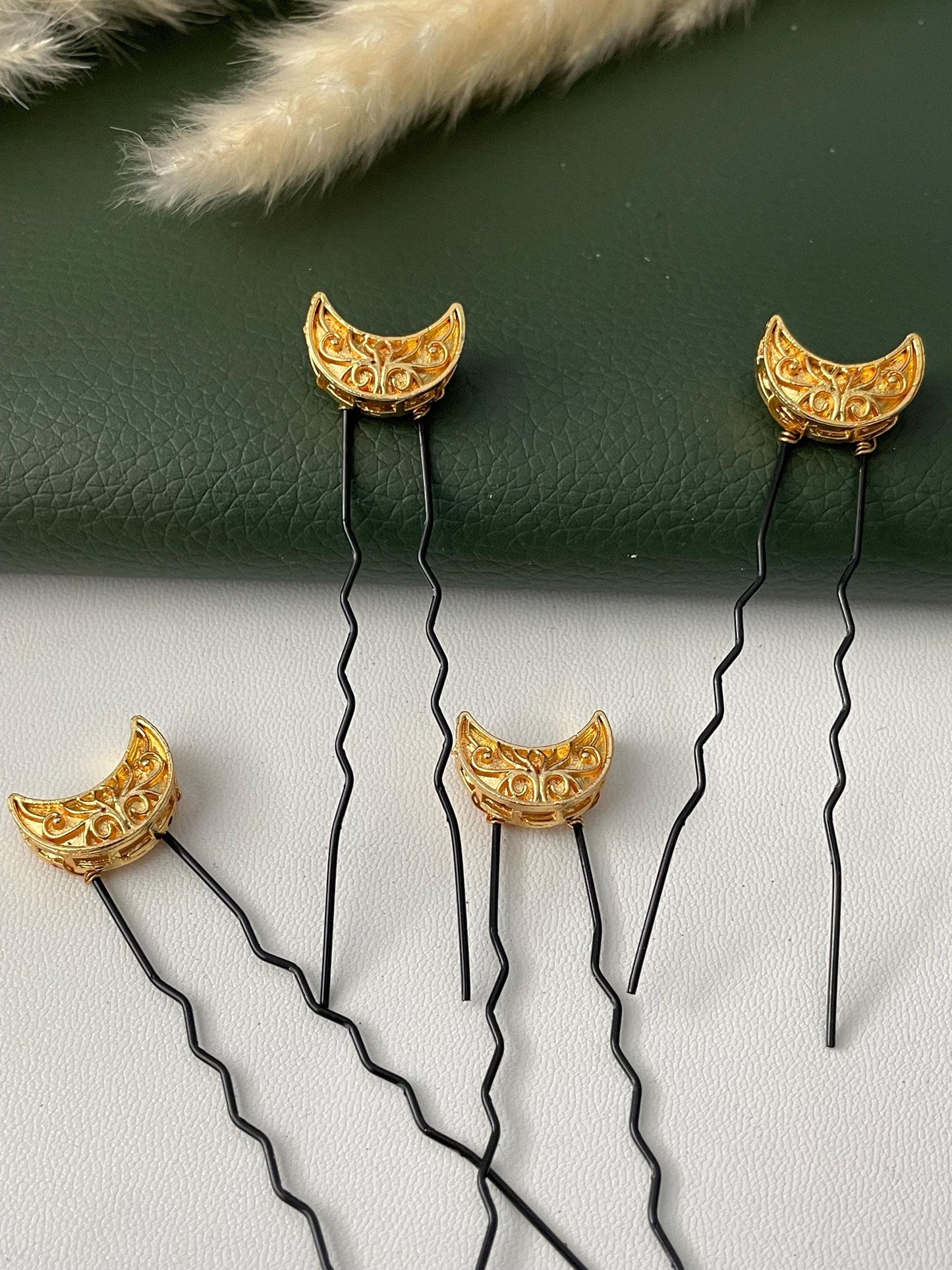Maharashtrian style hair pins for hair bun or braids : Set of 3 or set of 4 pins