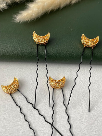 Maharashtrian style hair pins for hair bun or braids : Set of 3 or set of 4 pins