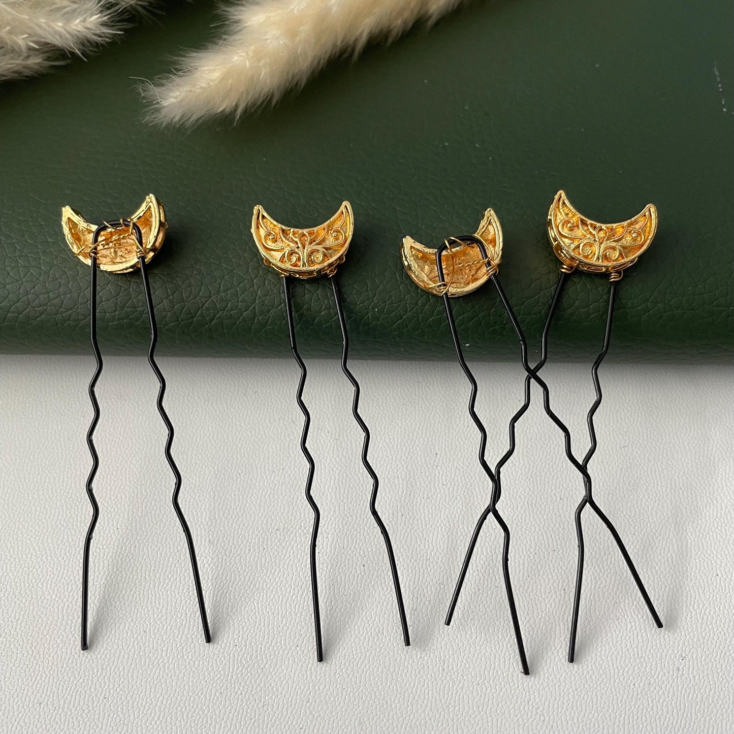 Maharashtrian style hair pins for hair bun or braids : Set of 3 or set of 4 pins