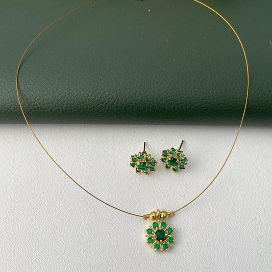 Nysaa gold plated minimalist invisible ADnecklace set