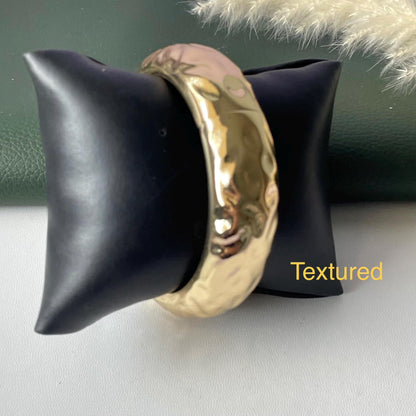 Gold and silver fancy cuff bangles