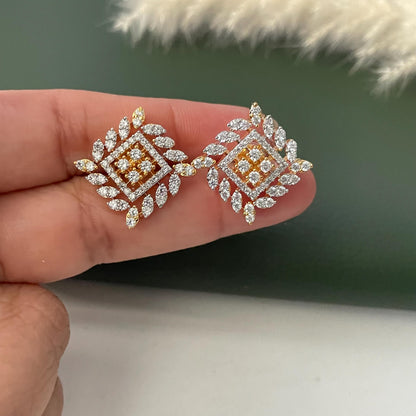 Cubic Zirconia small studs Earrings: square earrings