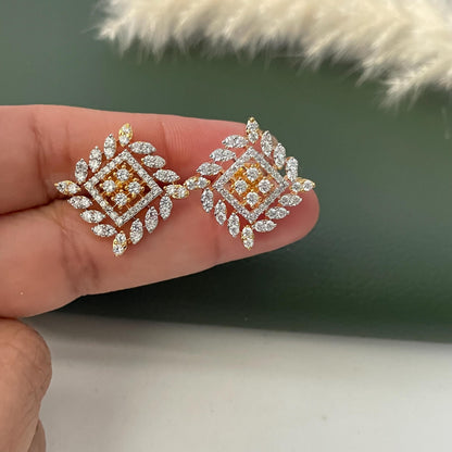 Cubic Zirconia small studs Earrings: square earrings