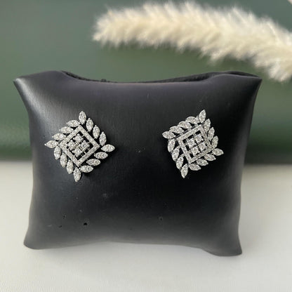Cubic Zirconia small studs Earrings: square earrings