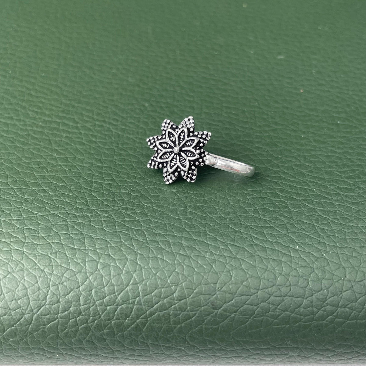 Oxidized Nose Pin: Nath Press Pin, No Piercing Needed