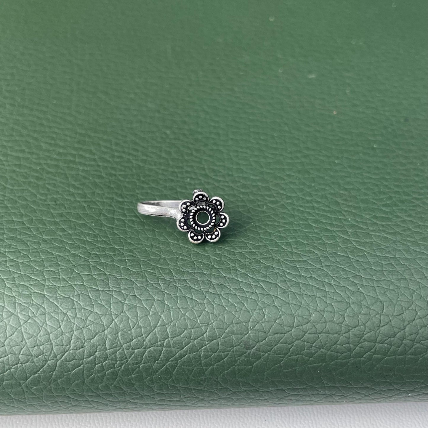 Oxidized Nose Pin: Nath Press Pin, No Piercing Needed