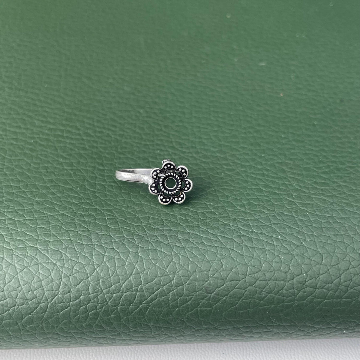 Oxidized Nose Pin: Nath Press Pin, No Piercing Needed