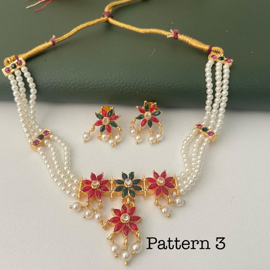 Maharashtrian pearl chinchpeti pearl choker