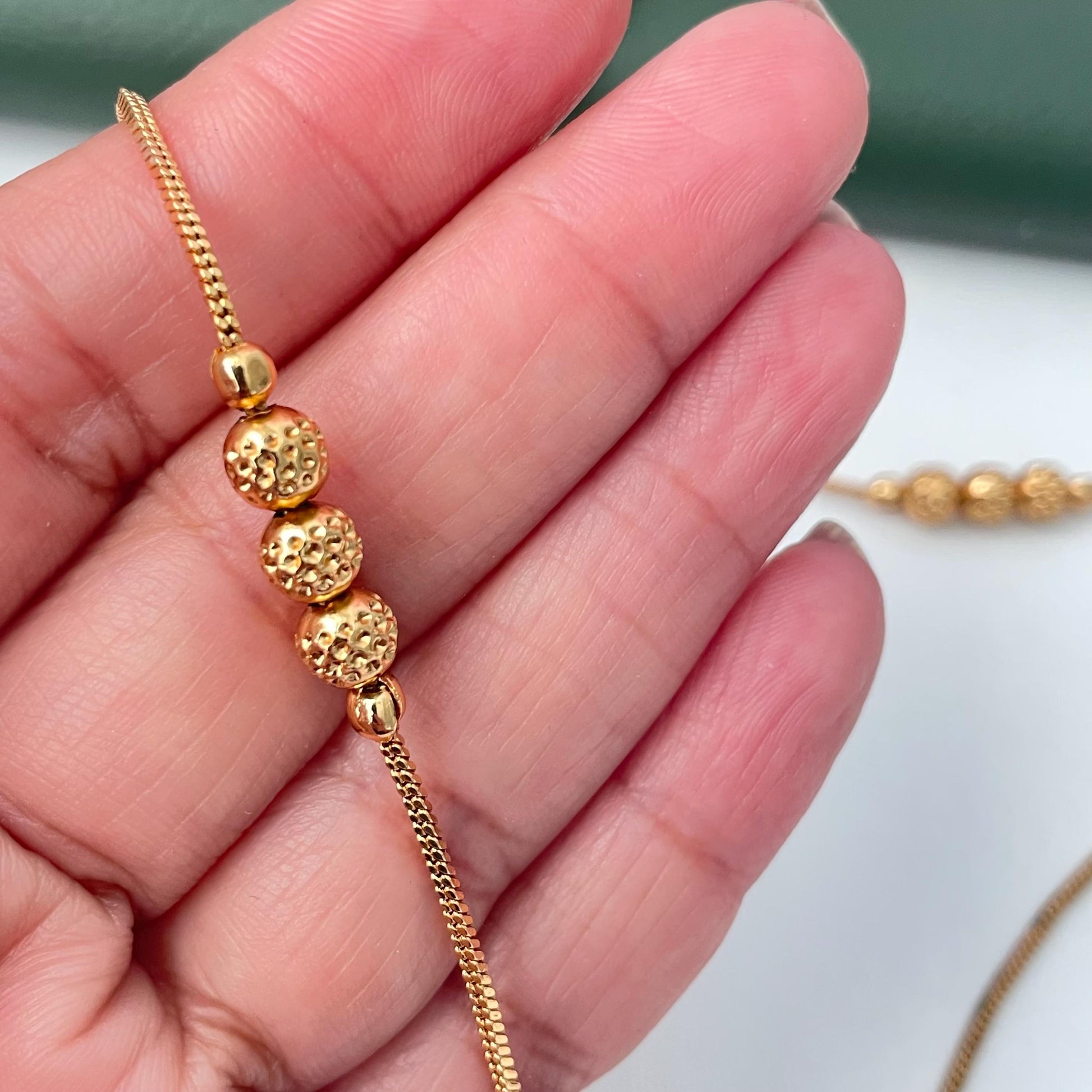 Gold Plated Anklets: Delicate Bridal Foot Jewelry comes as a pair