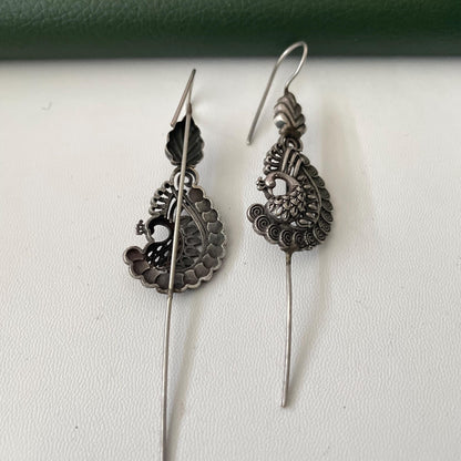 Trendy oxidised needle Earrings