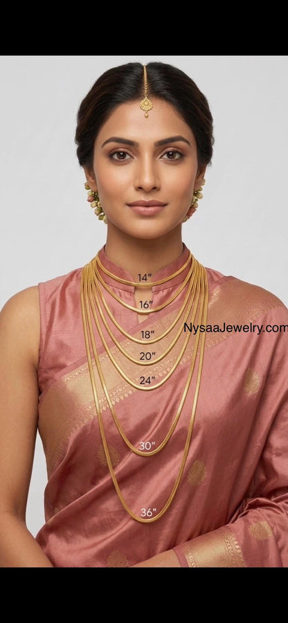 High gold plated 24 inch long Indian chain