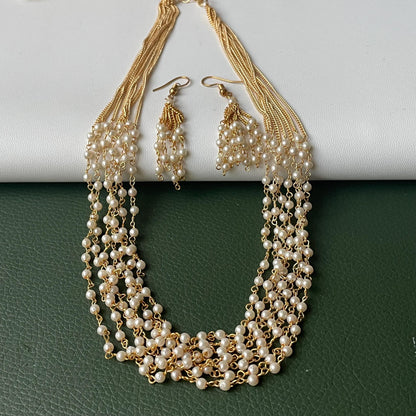 Pearl mala : Multisrand pearl necklaces