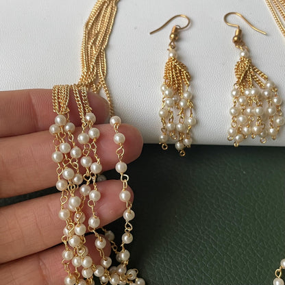 Pearl mala : Multisrand pearl necklaces