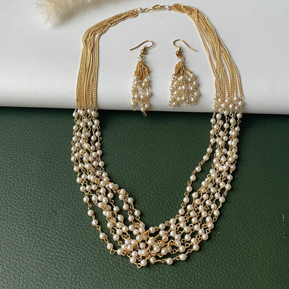 Pearl mala : Multisrand pearl necklaces