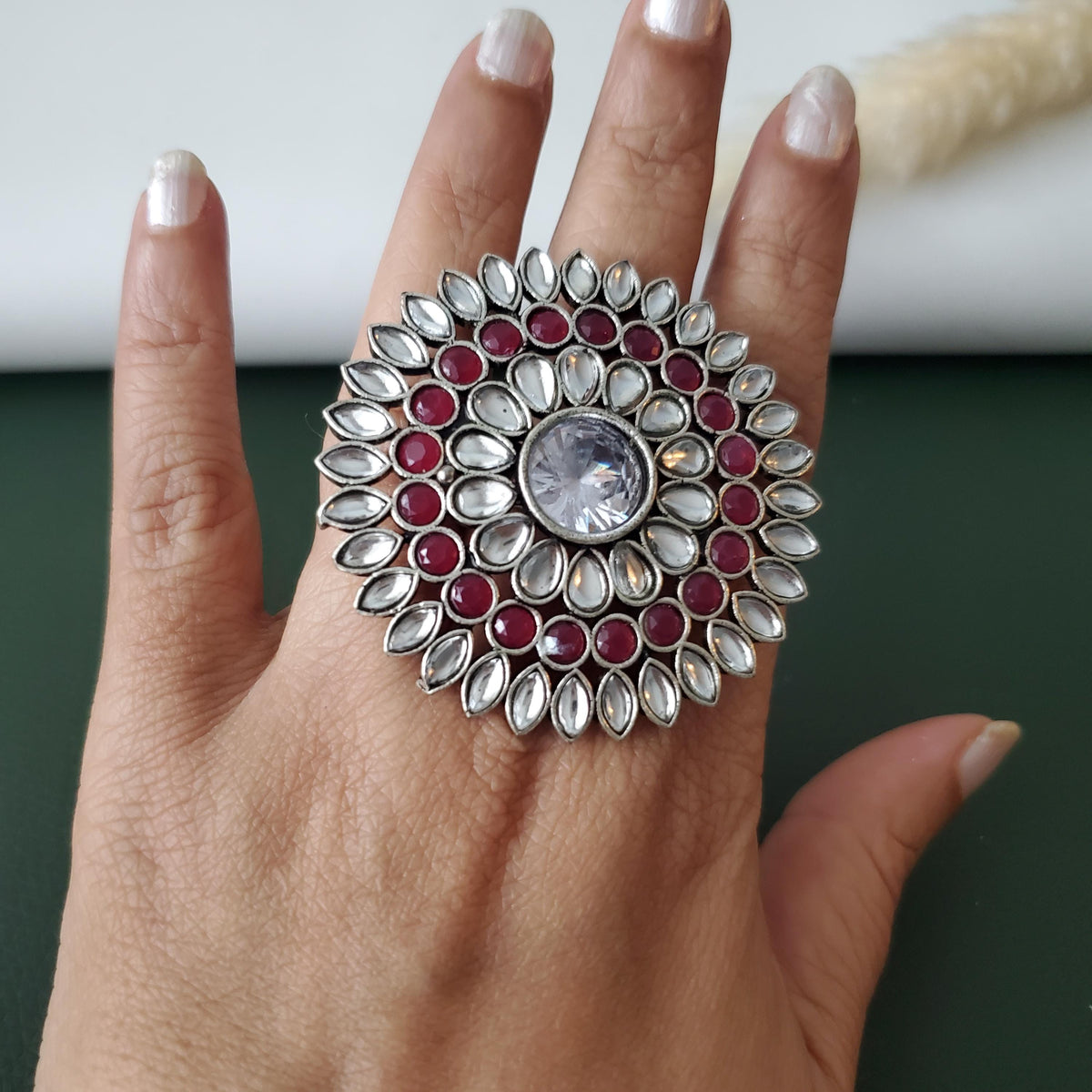 Big Oxidised ring | Silver Oxidised big ring | oxidized | oversized ring