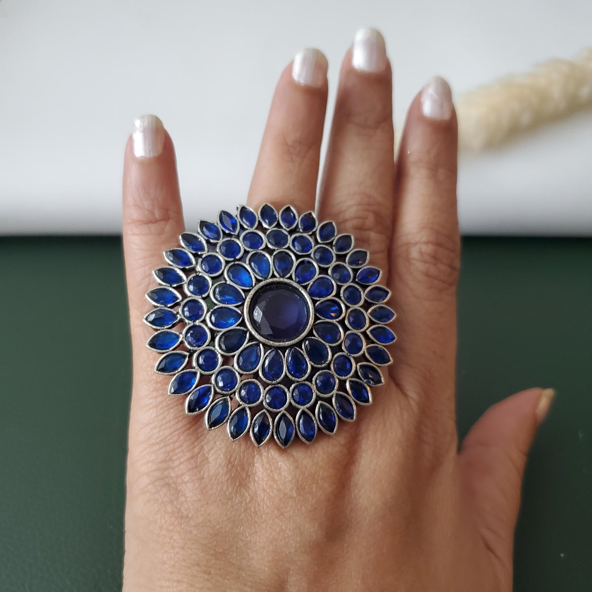 Big Oxidised ring | Silver Oxidised big ring | oxidized | oversized ring