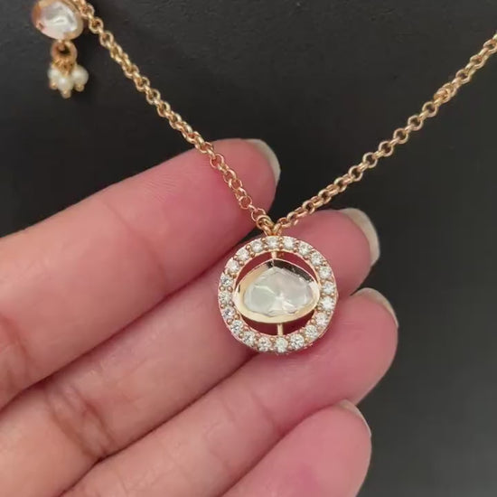 Nysaa gold plated kundan CZ trendy necklace set