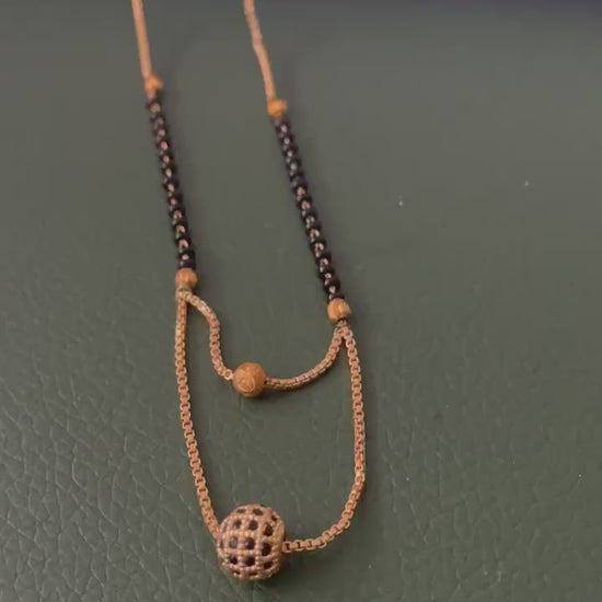 Trendy marathi gold plated mangalsutra 18 inches long