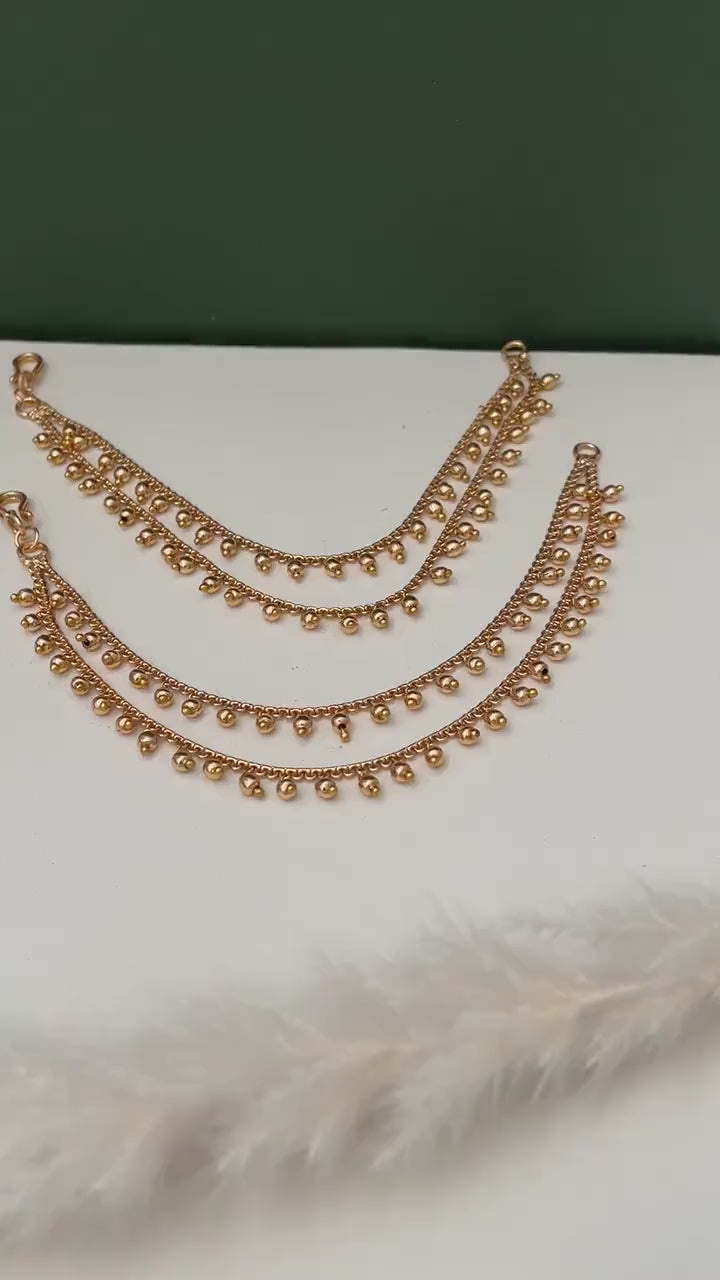 High Gold plated ear chain