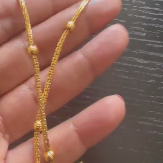 Gold Plated Anklets: Delicate Design Payal
