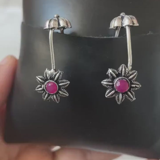 Oxidized Bugadi Earrings | Indian Clip On Ear Jewelry