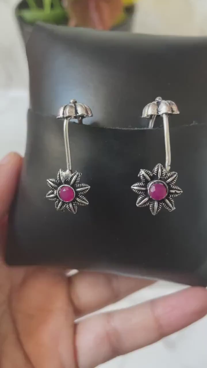 Oxidized Bugadi Earrings | Indian Clip On Ear Jewelry