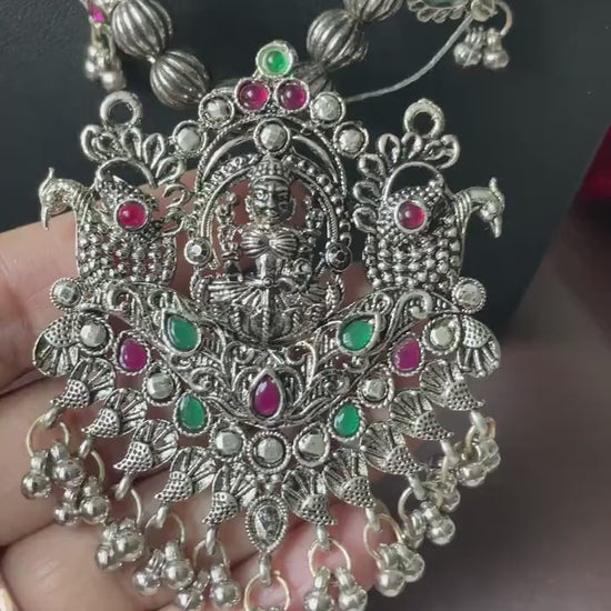 Oxidized Kolhapuri Saaj Necklace: Marathi Bridal Jewelry