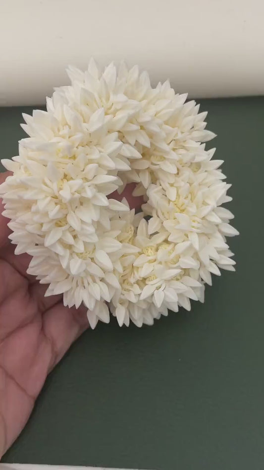 Reusable artificial traditional indian jasmine hair bun accessory