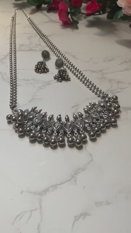Oxidised Maharashtrian Tanmani white or multicolor