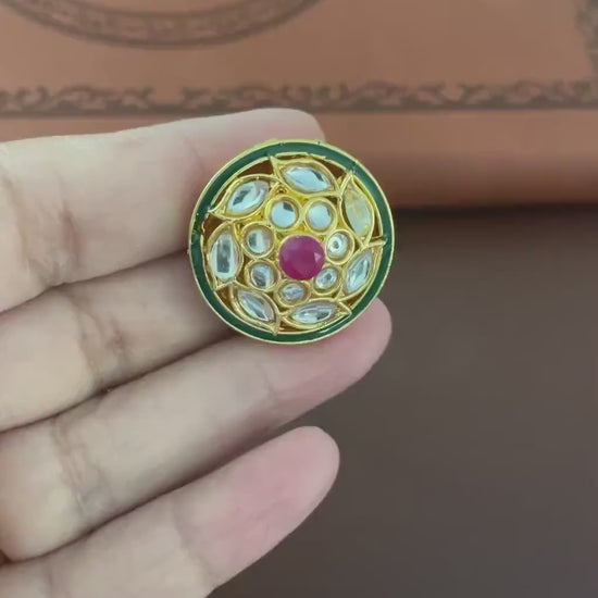 Rajasthani Borla | Head bore | Gold plated kundan  borla | hair accessories | oxidized rajputi jewelry