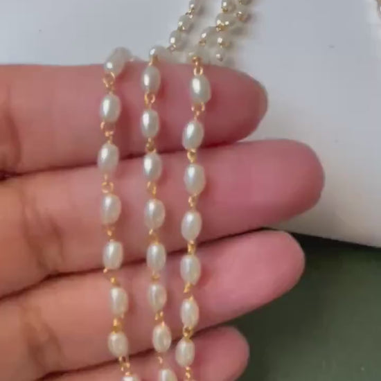 Pearl mala : Multisrand pearl necklaces