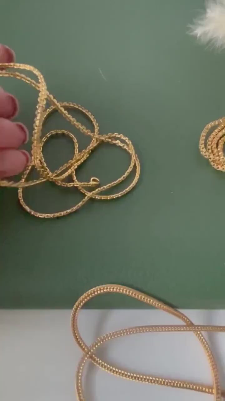 High gold plated 24 inch long Indian chain