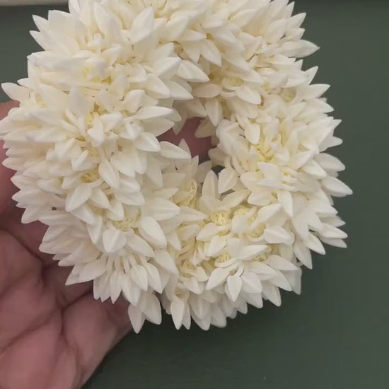 Reusable artificial traditional indian jasmine hair bun accessory
