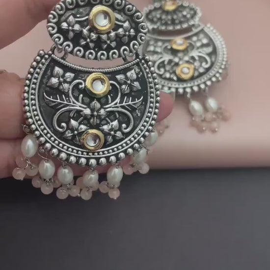 Oxidized Doli Earrings: Lightweight Indian Jewelry