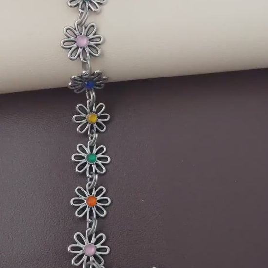 Oxidized Silver Haath Panja with Ring | Adjustable Indian Jewelry